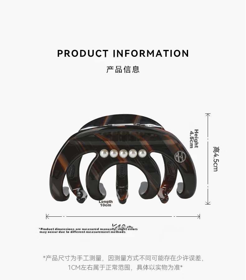 ELLE Premium Acetate Large Shark Clip Elegant Back Hair Clip Gift for Girlfriend Qixi Valentine's Day 23