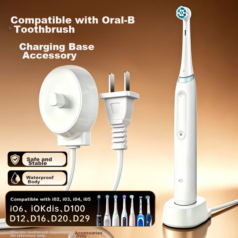 AIDAMO Compatible Oral-B Electric Toothbrush Charger Base D100/103K/P4000/2000/io3/io5/Pro4 Ultra/3757/3756/iO Kids Toothbrush