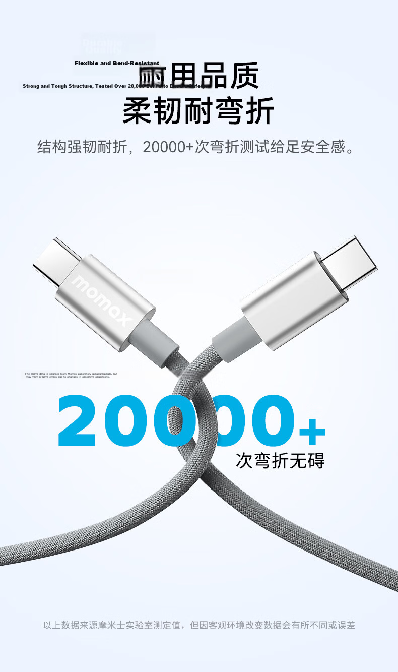 MOMAX Apple 17/16/15 Type-C Charging Cable PD 60W Fast Charge CtoC Car Charger Compatible with iPhone 17/16e/15 Pro Max, iPad, Laptop 4