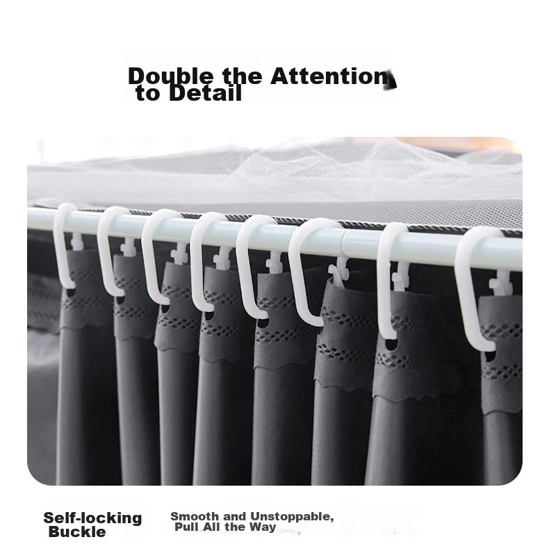 MUJI Student Dormitory Class A Strong Blackout Dustproof Curtain Bed Curtain Single Bed Mosquito Net 90*190*110cm [Upper Bunk] 13