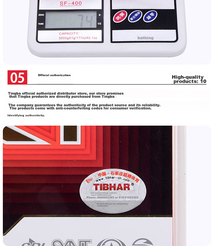 TIBHAR Hybrid Blue K1 PLUS Table Tennis Rubber, Imported Sticky Rubber, Red MAX 10