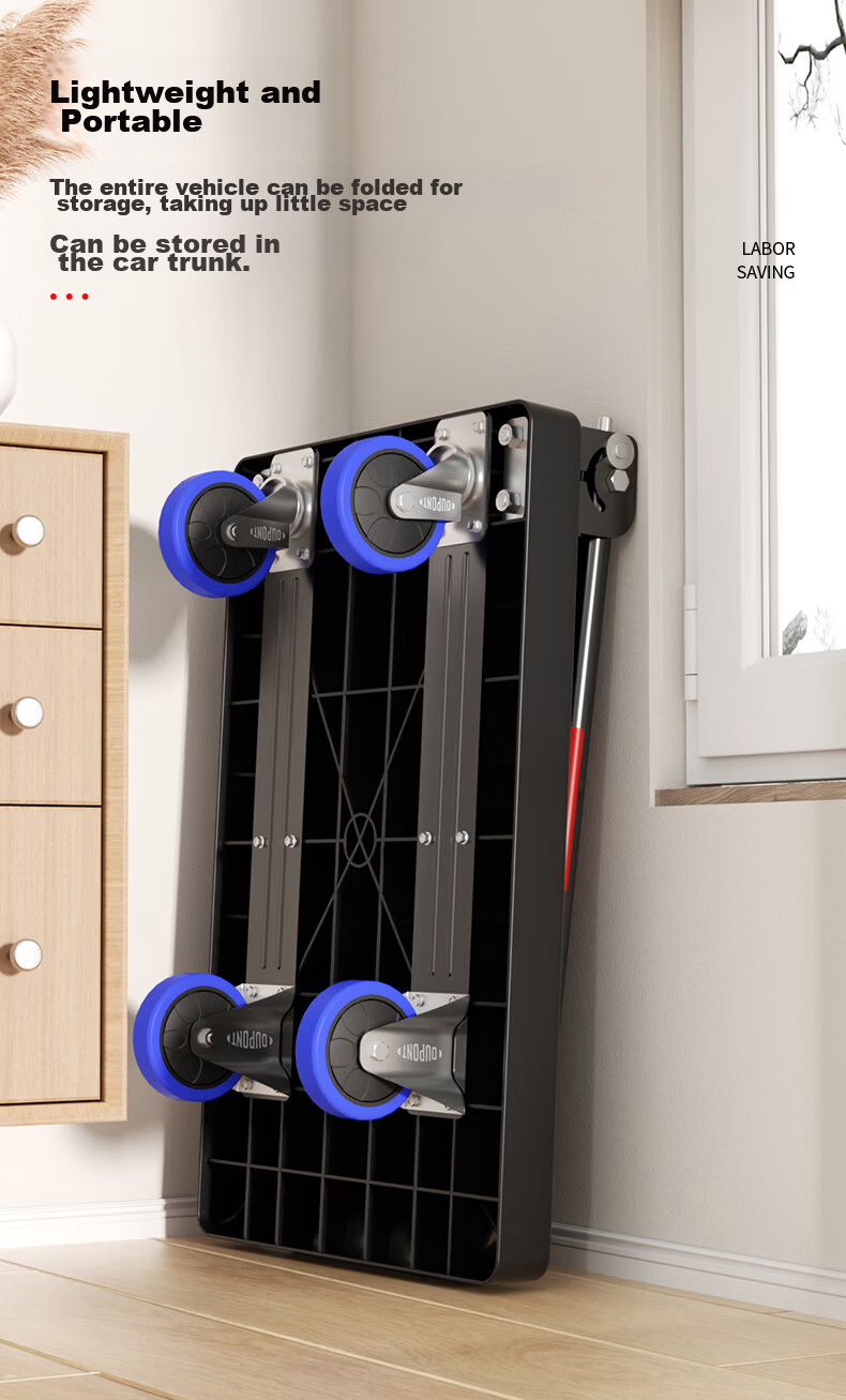 INWEE Steel Plate Flatbed Folding Hand Truck Trolley Cart 90x60cm Load Capacity 1600 Jin 5