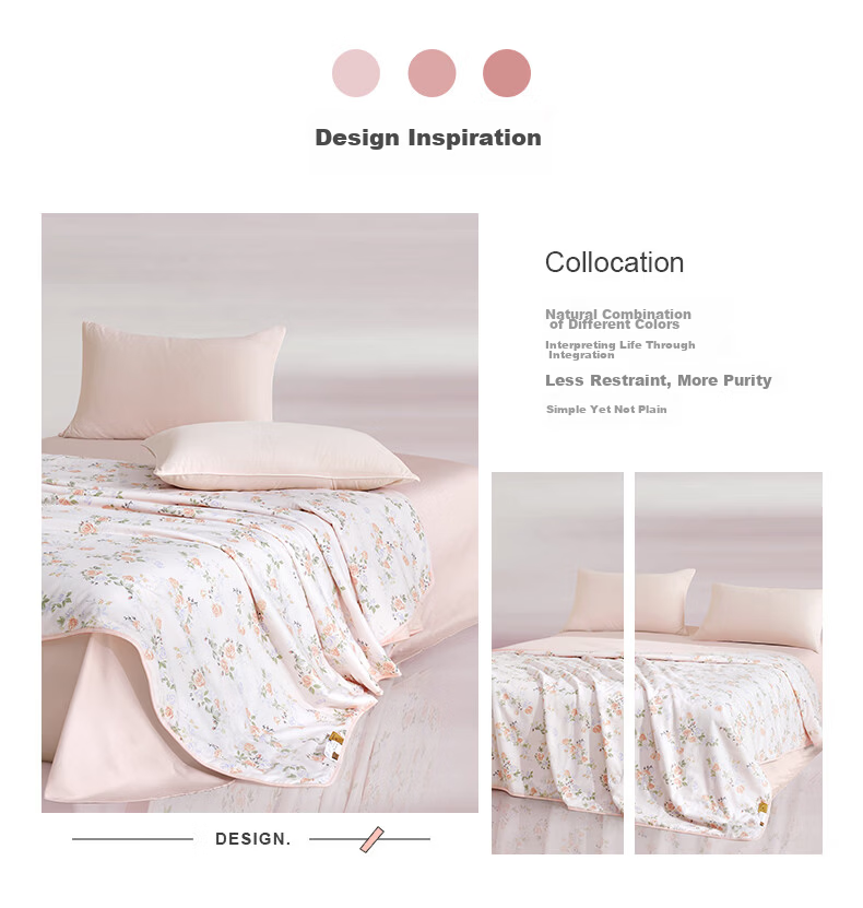 Boyang Home Textile Summer Cooling Quilt Antibacterial Washable 100% Cotton Air Conditioning Quilt Pure Cotton Summer Blanket Approx. 2 Jin 150*210cm 2