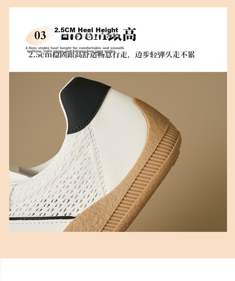 Zhuoshini Women's Mesh Training Shoes Breathable Lightweight 2026 Spring Summer New Casual Sneakers Sports Shoes White Off-White Size 40 6