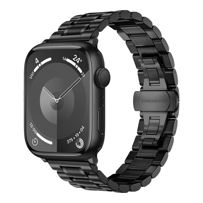 Binghong Compatible with Apple Watch Ultra 2 Band, Apple Watch Strap for IWatch S12 S10 S11 Ultra 3 4 SE 3 S9 S8 7, Metal Stainless Steel Band for Men And Wome
