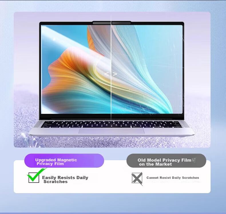 GOLDEN RAY Laptop Privacy Screen Protector 14 Inch 16:9 Universal Magnetic Matte Anti-Spy Film for Lenovo Asus Dell HP Toshiba 7
