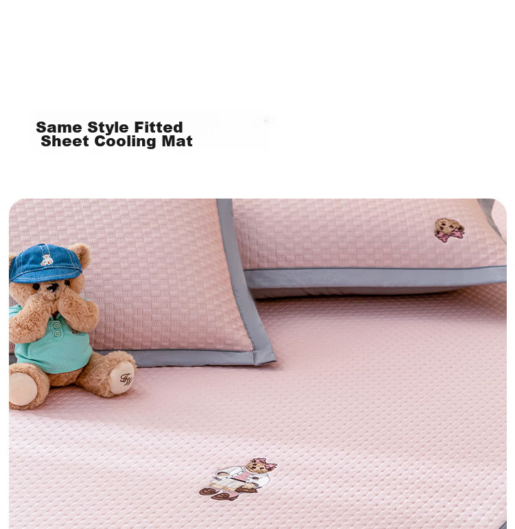 Teenie Weenie Class A Ice Bean Mat Summer Cooling Bed Sheet Ice Silk Mat Machine Washable Soft Cooling Double Air Conditioning Mat 1.8m Bed 27