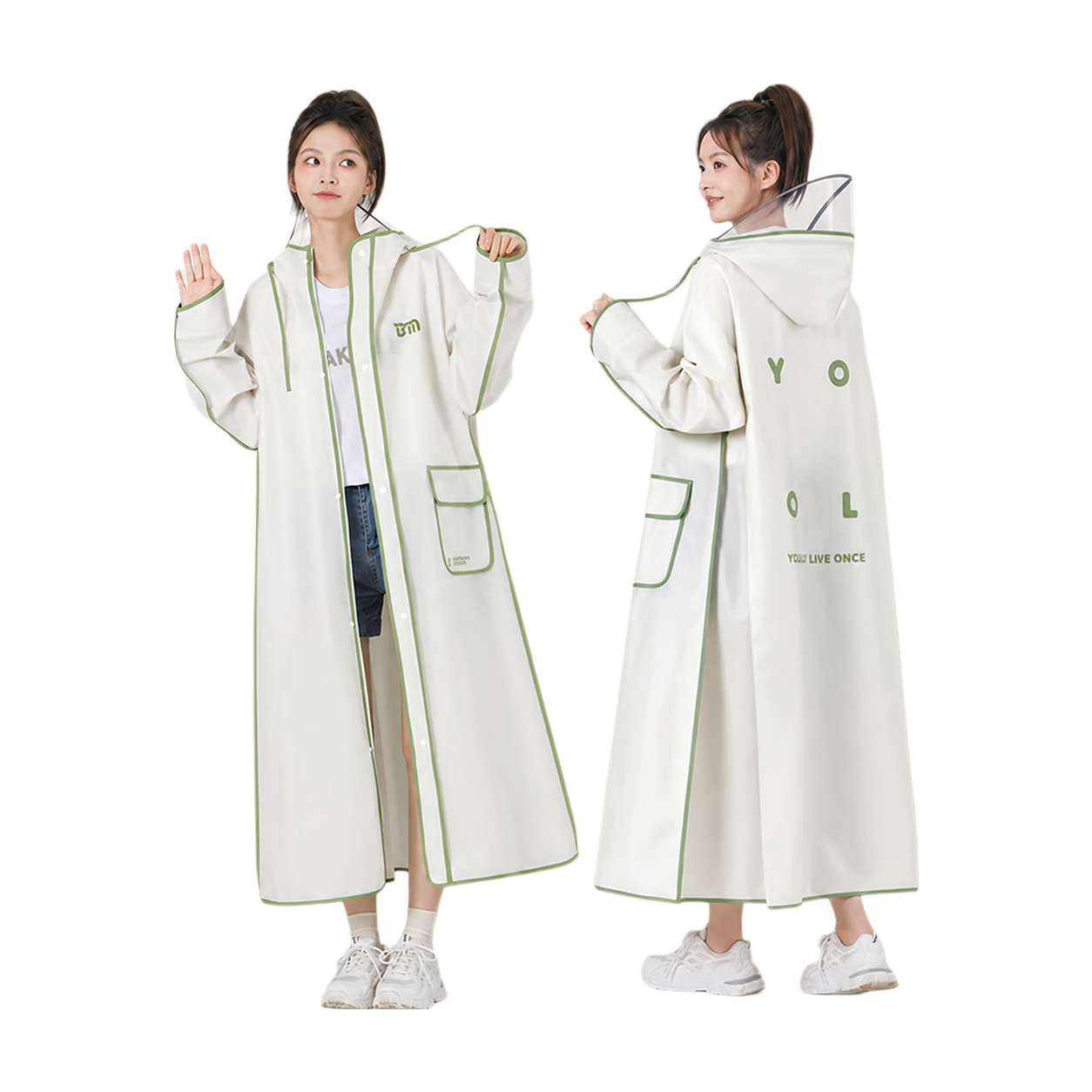 Beimei Electric Scooter Raincoat Women's Integrated Full-Body Separate Rider and Vehicle Design Windproof Heavy Rain Single Rider Waterproof Poncho