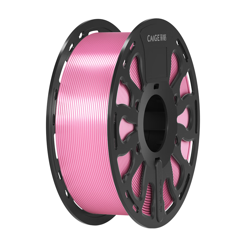 Caige 3D Printing Filament, Silk PLA 1.75mm, Suitable for Tuozhu, Chuangxiang Sanwei, Duoku, Jiguang Erwo DIY Printer Filament, Pink, 1kg