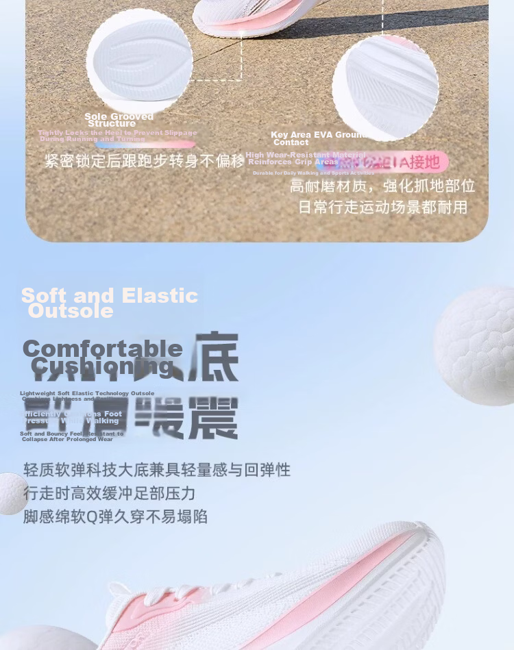 Warrior Women's Sports Shoes 2026 Summer New Soft Sole Breathable Mesh Lightweight Running Shoes 5401 White Size 38 10