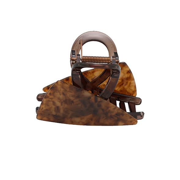 CHIMERA Amber Texture Elegant Triangle Hair Claw Clip for Bun Half-Up Ponytail Women's Birthday Gift