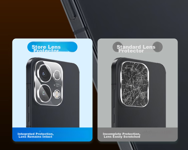 Kulefeng Pure Transparent No Frame Ultra Value 2 Sets OPPO Reno16 Pro Camera Lens Protector Film Rear Camera Protective Sticker AR Anti-Reflective HD Scratch-Resistant Dustproof 4