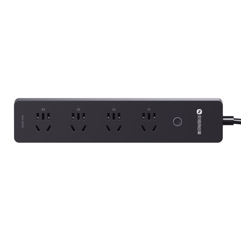 Beiruixiangrikui Smart Power Strip/surge Protector/power Bar/outlet with WiFi Remote Control, Four Independent Switches, Mobile Phone Remote Control, Timer Switch, Power Consumption Statistics, WiFi P1pro
