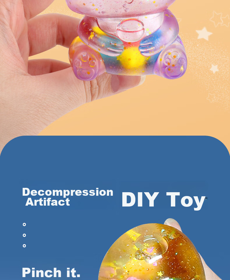 Aomengxing Squeeze Toy with Slow Rebound, Water-Filled Stress Relief Toy, Decompression Gadget, Girls' DIY Craft Materials, Children's Birthday Gift 4