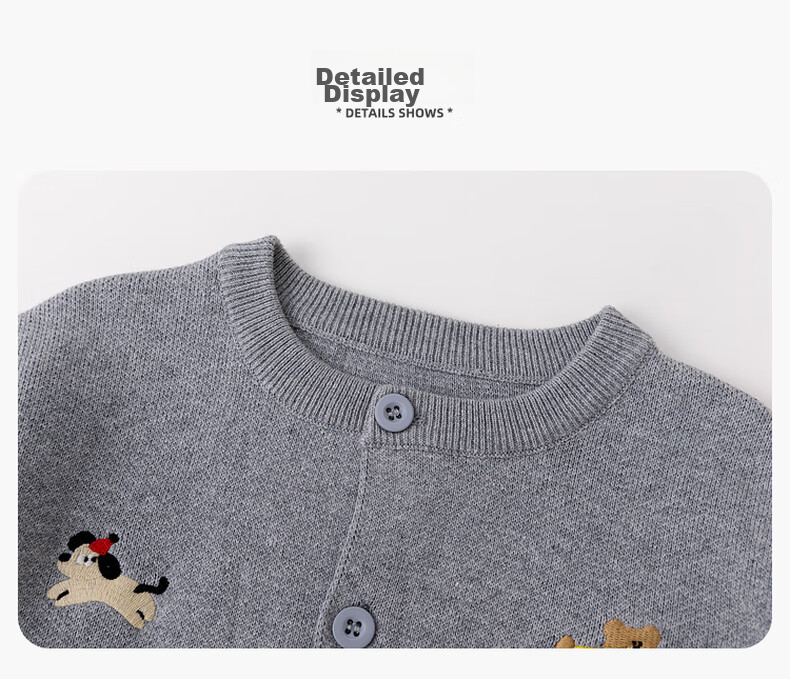 Dudu Baby Cotton Sweater Cardigan Spring Children's Cartoon Jacket Kids Girls Boys Top Floral Pattern Size 80 16