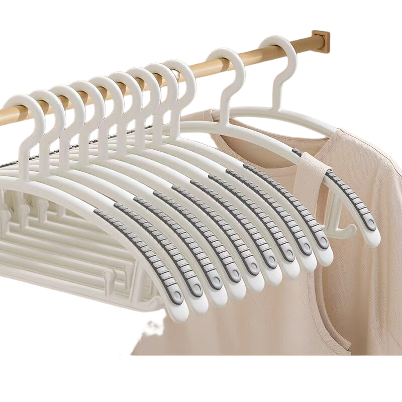 Baicaoyuan Non-Slip Clothes Hangers Thickened Large Size Anti-Slip Coat Hangers 10-Pack