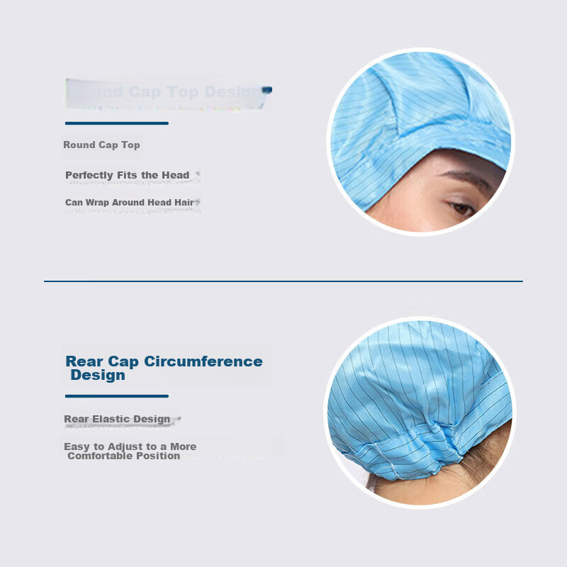 Jiuchengu Anti-Static Coat with Large Cap Dust-Free Long Workwear Unisex Dustproof Workshop Electronics Factory Protective Clothing Blue 6XL 9