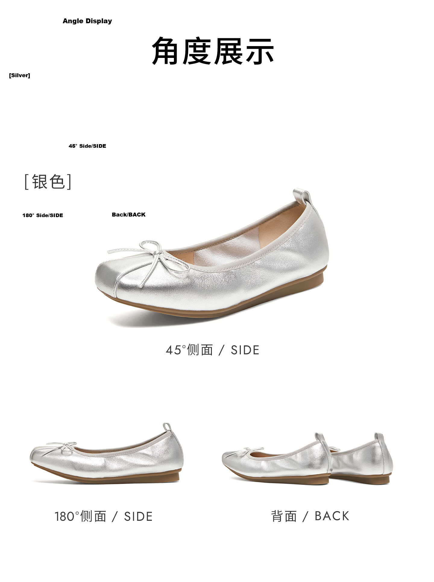 TATA Women's Shoes 2026 Spring New Shallow Mouth Single Shoes Fashionable Versatile Silver 37 15