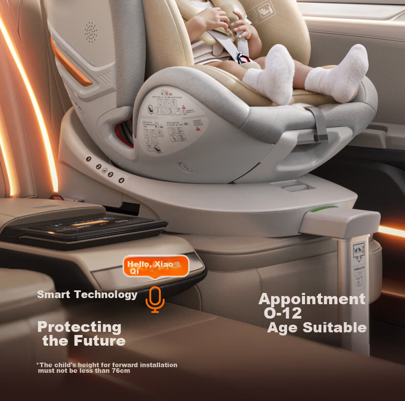 Heekin Zhichang H7 Child Safety Car Seat for 0-12 Years Old Infant Baby with Recline, Smart Ventilation and Heating 3