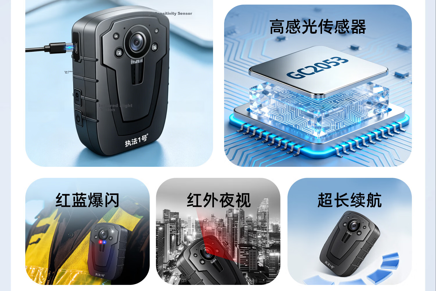 Law Enforcement No.1 DSJ-C8 Law Enforcement Recorder HD Sports Camera Cycling Property Security Urban Management Body Camera 128GB 5