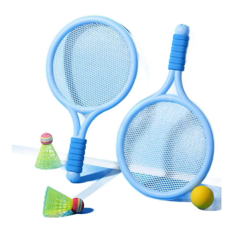 Deli Children's Badminton Racket, Large Head, Lightweight And Durable, Children's Toy Shuttlecock, Gift, Blue