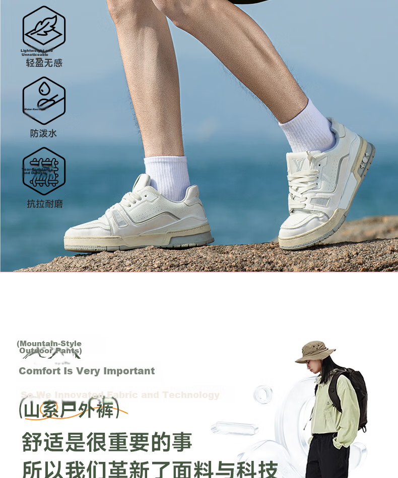 VANCL Men's Workwear Shorts Summer Outdoor Cooling Sports Shorts Simple Casual Functional Knee-Length Pants Khaki 3XL 2