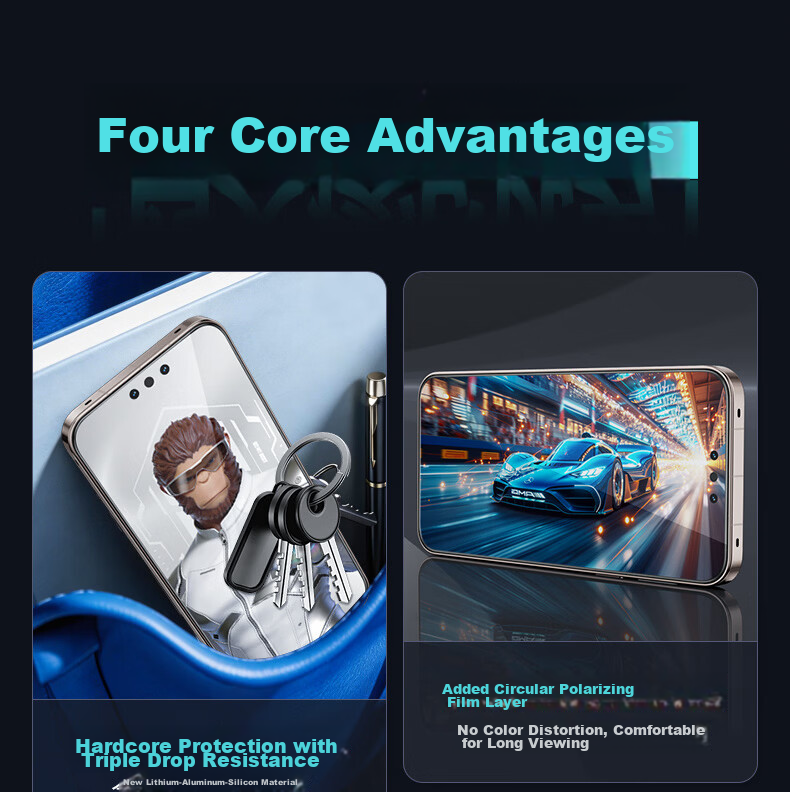 BLUEO [Flagship Premium] Tempered Glass Screen Protector for Huawei Mate 80 Pro Max Mate 80 RS, Xuanjia Anti-Drop, Anti-Fingerprint, HD Eye Protection, Dust-Free Instant Application Film 3