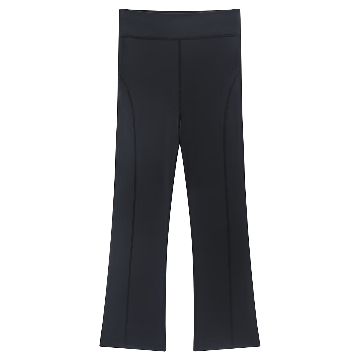 Babu Bean [Cooling Sun Protection] Yoga Pants for Girls, Slight Flare, High Elasticity, High Waist, Summer, Black, Size 150