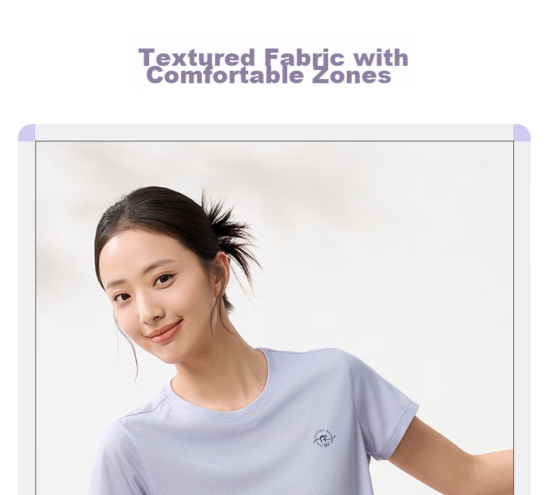 361° Women's T-Shirt Spring Summer Sports Quick-Dry Loose Casual Running Crew Neck Short Sleeve Top 662624117D-8 5