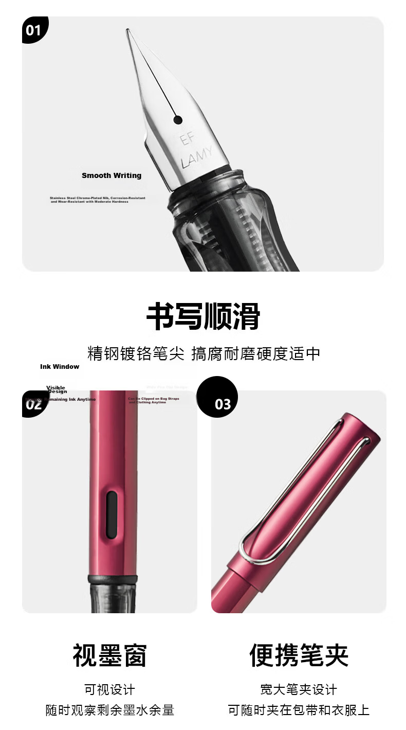 LAMY Imported Stationery German LAMY Safari Ocean Blue F Nib Calligraphy Fountain Pen Student Office Gift Graduation Corporate Purchase 5