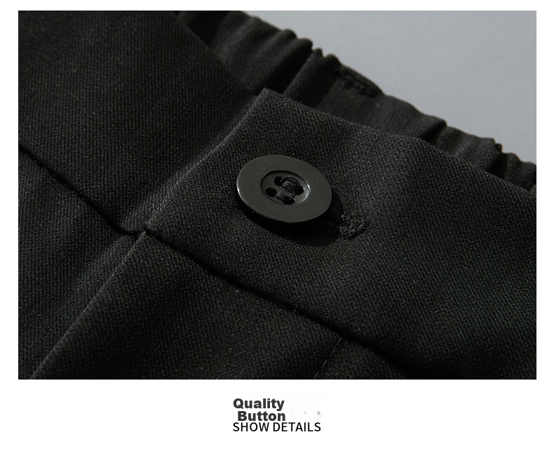 ROMON Men's Casual Straight-Leg Lightweight Breathable Versatile Commuter Loose Fit Trousers Dark Gray L 19