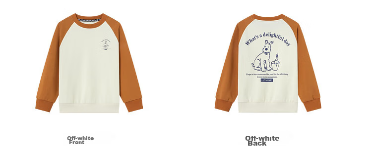 Duoduo Boys' Sweatshirt Kids Autumn Top 2026 Spring and Autumn Colorblock Raglan Sleeve Loose Casual Pullover Base Layer 45