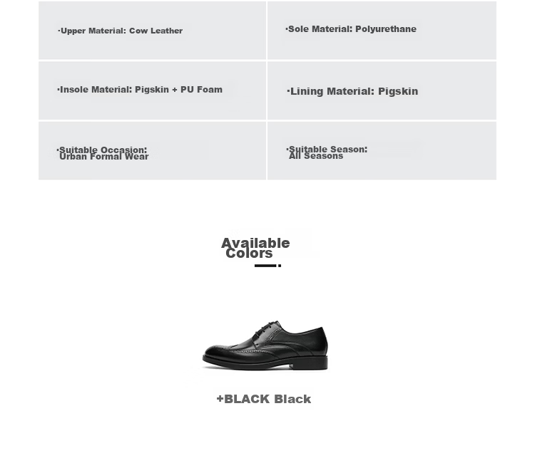 Goldlion Men's Shoes, Urban Formal Wear, Distinctive Carved Leather Shoes, Durable Comfortable Brogue Shoes, 59621018401A, Black, Size 40 22
