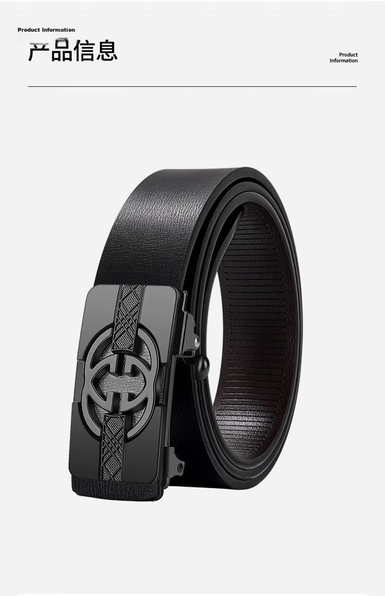 CARTELO Men's Genuine Leather Ratchet Belt Automatic Buckle Waistband Birthday Gift for Boyfriend Husband Dad Father 13