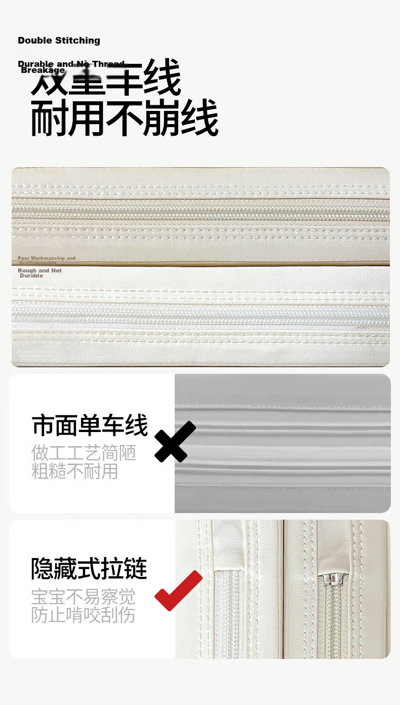 Babypods Thickened Foldable Baby Bedside Anti-Fall Mat Children's Crawling Mat Home Bedroom Crawling Pad 12