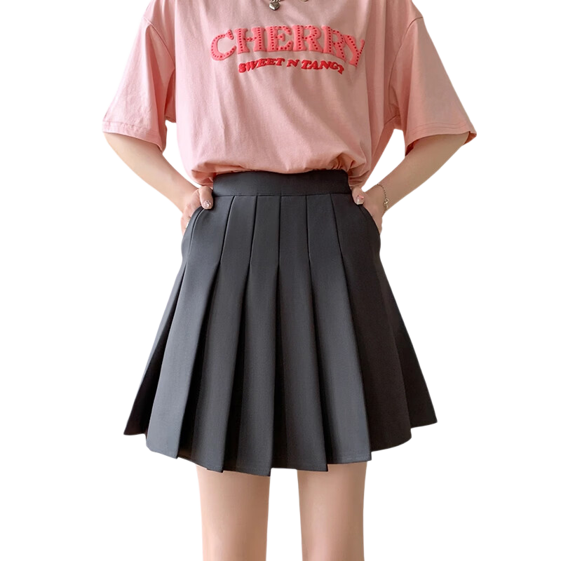 Free Style Pocket Pleated Skirt for Women Petite High Waist Anti-Exposure Blazer Mini Skirt 2026 New Summer Bodycon Skirt