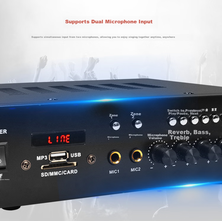 Newmine D16 Constant Voltage Amplifier, Ceiling Speaker System, Background Music Public Address System, Broadcasting Speaker Amplifier 5