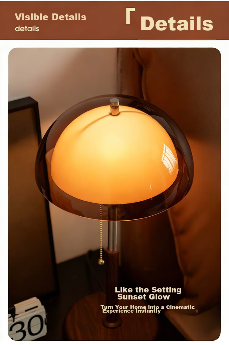 ZIDENG Vintage Style Table Lamp Bedroom Bedside Lamp Study Desk Ambient Light French Retro Counter Lamp 7