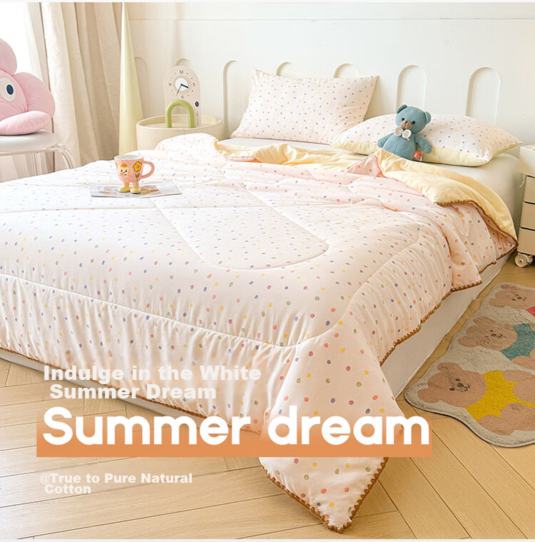 Hodo Class A Double-Layer Gauze 100% Xinjiang Cotton Quilt Air Conditioning Quilt Summer Cooling Quilt Core 150x200cm Little Rabbit Garden 4