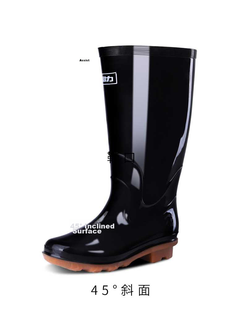 Huili Women's Fashion Rain Boots, Water Shoes, Outdoor Waterproof Non-Slip Wear-Resistant Comfortable Overshoes HL513 High-Top Black Size 40 18