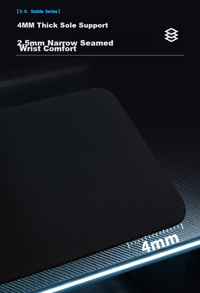 Rantopad Stable Series Gaming Mouse Pad Smooth Surface Microfiber Ultra-Fine Woven Fabric FPS Gaming Large Desk Mat with Sinking Edge 9