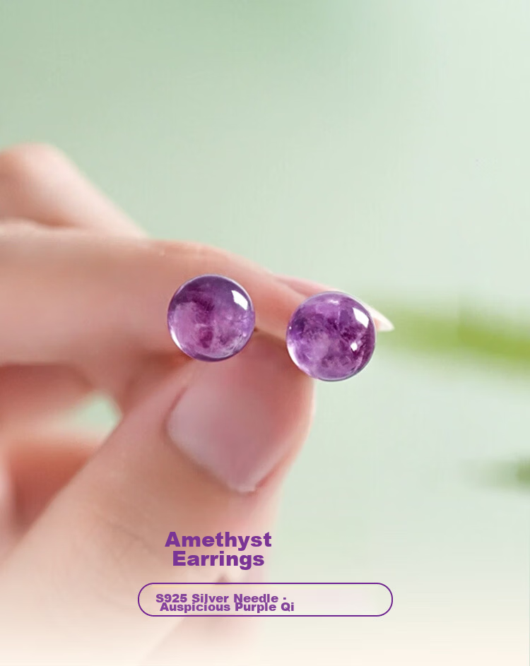 Jingfengge Four-Leaf Clover Silver Stud Earrings, Luxurious High-End Ear Jewelry, Piercing Care, Anniversary Birthday Gift for Wome 1