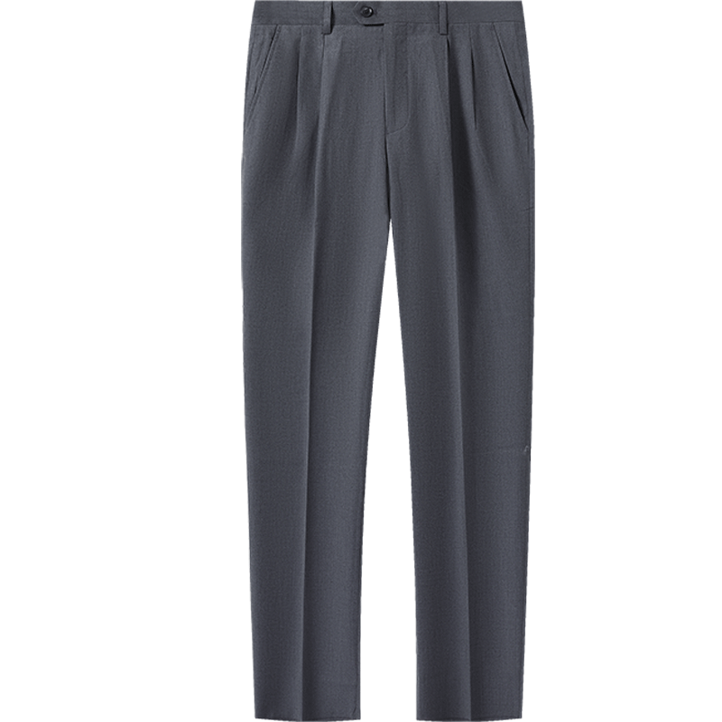 Langdeng Business Men's Formal Dress Pants Spring Autumn New Easy-Care Straight Slim Fit Commuter Suit Trousers for Men