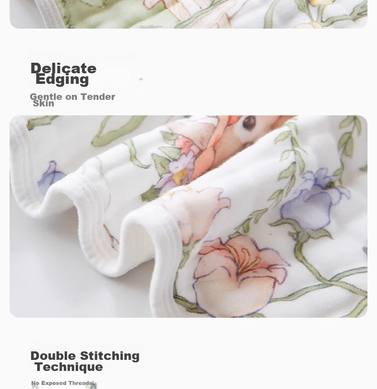 BUBBLE TREE 0-3 Months Baby Pillow Flat Pillow 12-Layer Pure Cotton Gauze Newborn Sweat-Absorbing Breathable Pillow 19