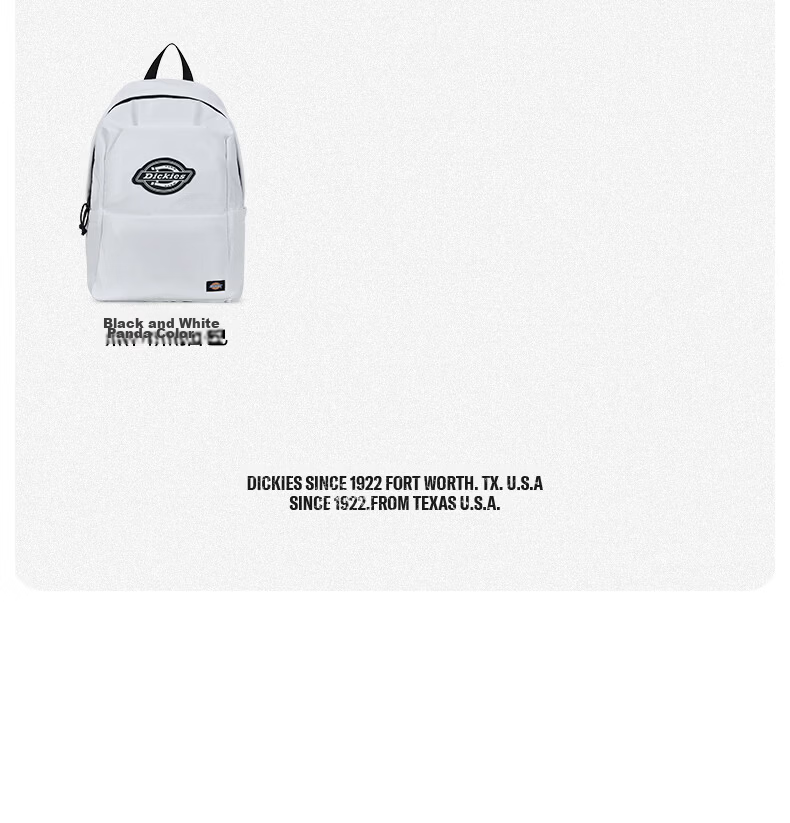 Dickies New Unisex Backpack Multi-Compartment Lightweight School Bag Large Capacity Outdoor Travel Bag Black 14