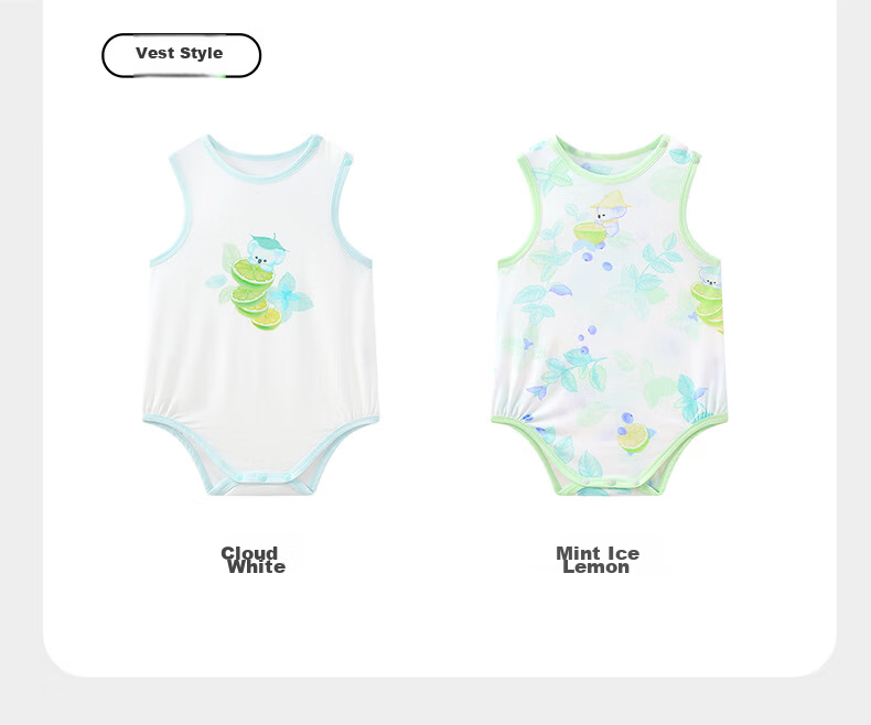 Babycare Natural Cool Sleeveless Triangle Romper Baby Jumpsuit Guava Green Grape 90cm 14