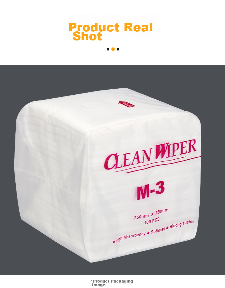 HANYANGCLEAN Domestic M-3 Dust-Free Paper Clean Paper Industrial Electrostatic Dust Removal Paper Absorbent Lens Cleaning Wipes 100 Sheets/Bag 11