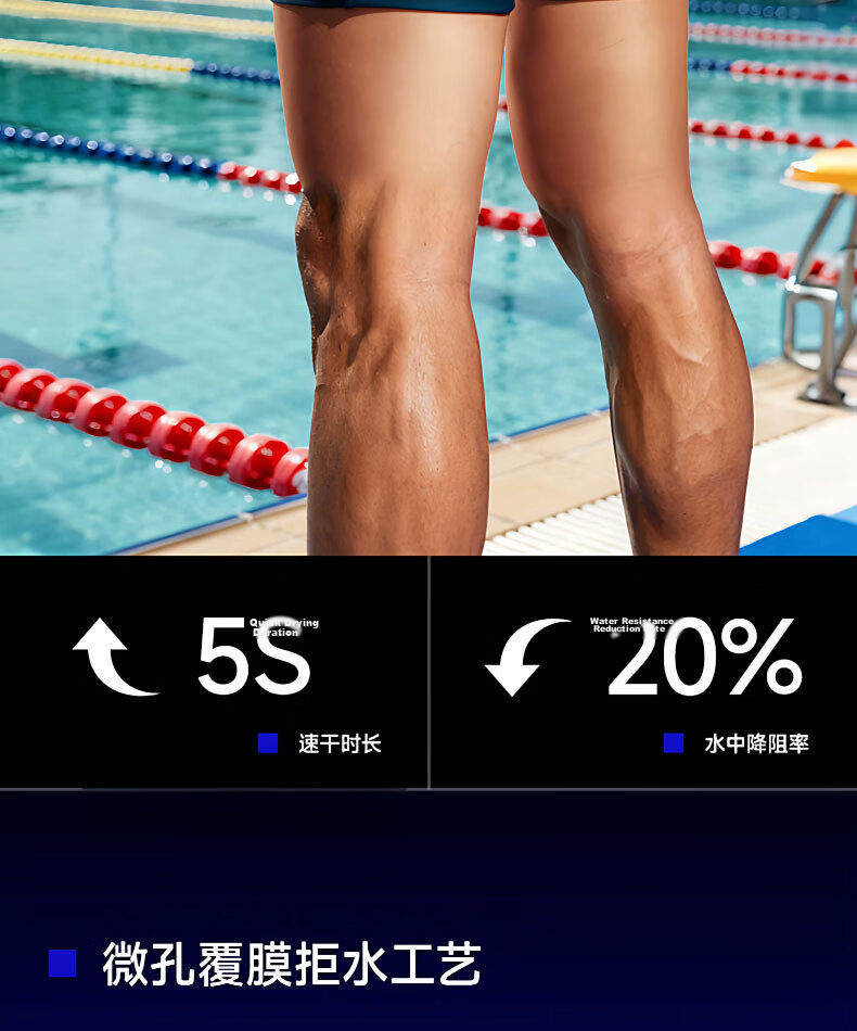 MIZUNO Men's Swim Trunks Square Leg Professional Quick-Dry Chlorine-Resistant Swimming Shorts Hot Spring Gear AD106 Panilan L 7