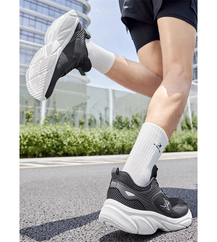 XTEP Running Shoes Men's Black Breathable Mesh Lightweight Shock Absorption Durable Casual Sneakers for Autumn and Summer 16
