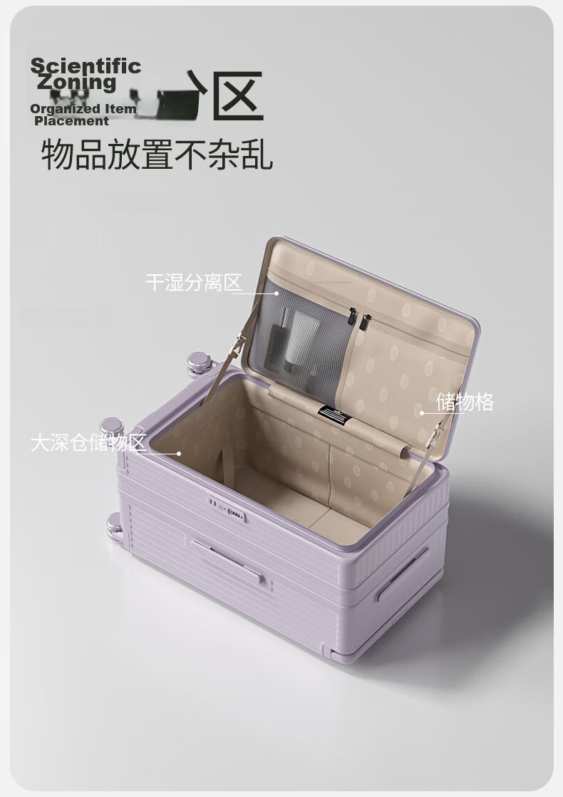 LUSIDI Large Capacity Luggage Women Wide Trolley Travel Suitcase Expandable Password Lock Men Black 30 Inch 19